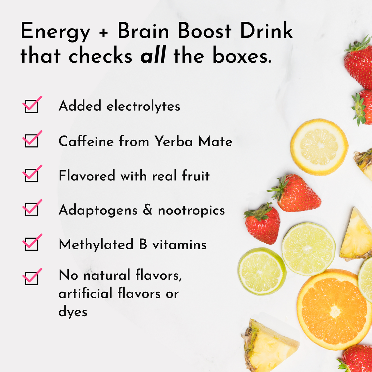 Brain + Energy Boost & Electrolytes - Lemon Lime