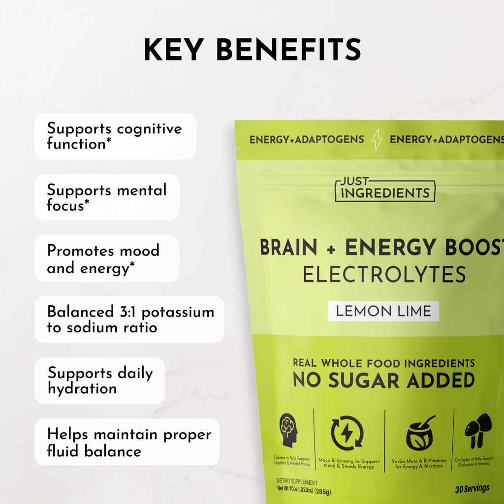 Brain + Energy Boost & Electrolytes - Lemon Lime