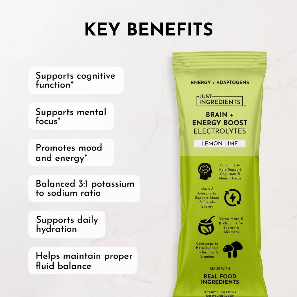 Brain + Energy Boost Electrolytes Stick - Lemon Lime