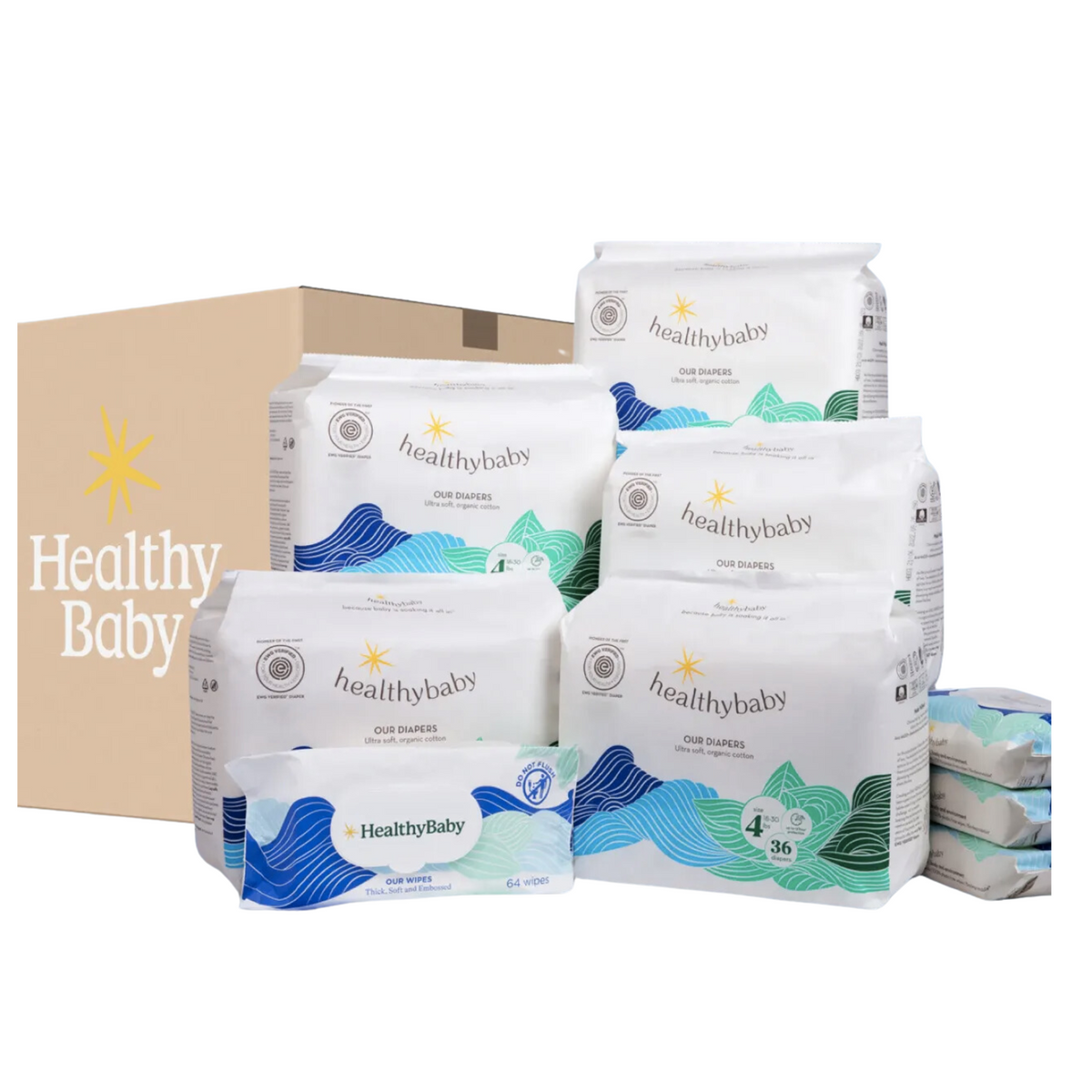 HEALTHY BABY DIAPERS AND WIPES